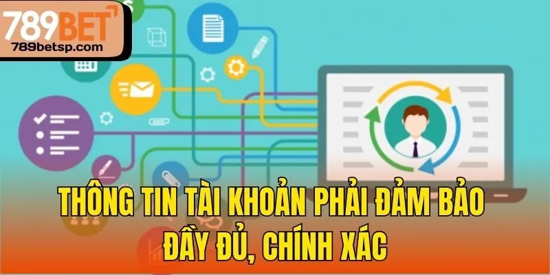 Thông tin tài khoản phải đảm bảo đầy đủ, chính xác